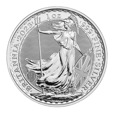 A picture of a 1 oz. Silver Britannia Coin (2023)